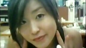 Cute Korean accepts the fright able to fright fingered in her hairy twat