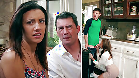 Super-Naughty Mommy deep throating enormous man sausage of daughter-in-law's Suitor